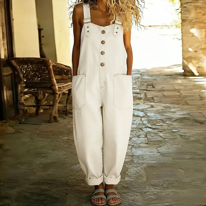 Mae | Salopette en denim vintage avec bretelles réglables