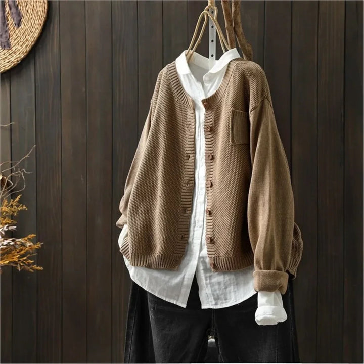 MAISON LUMIÈRE | Cardigan Côtelé Col Rond Margot