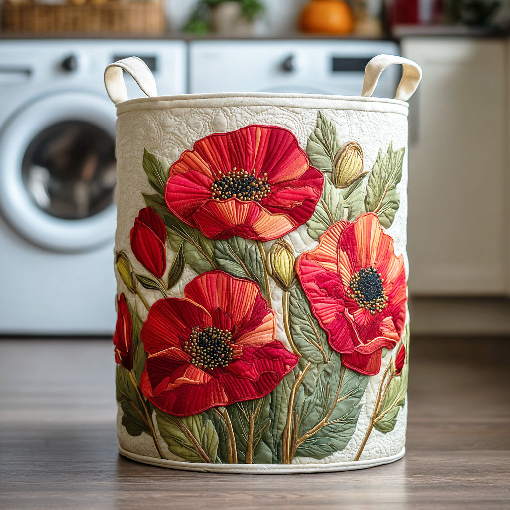 Coquelicot | Panier de Rangement Matelassé