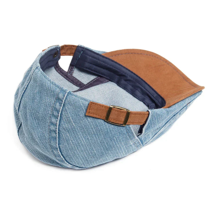 Cazel | Casquette plate premium en denim – style intemporel et confort quotidien