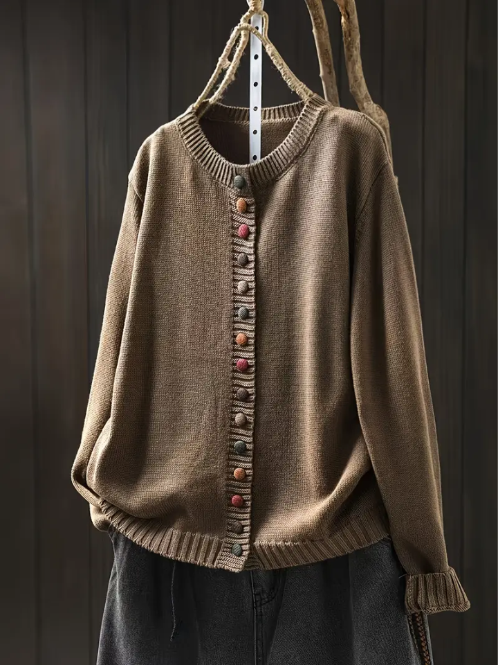 MAISON LUMIÈRE | Cardigan Boutons Colorés Michèle