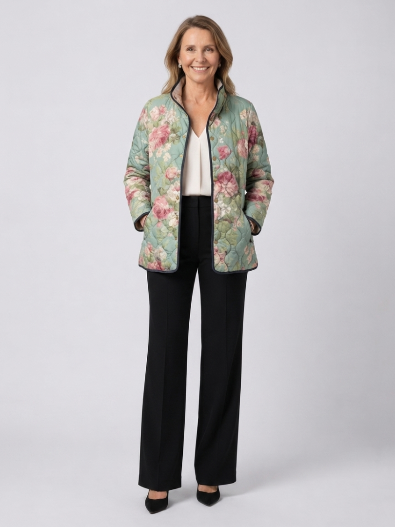 MAISON LUMIÈRE | Veste Matelassée Roses Anciennes Claire