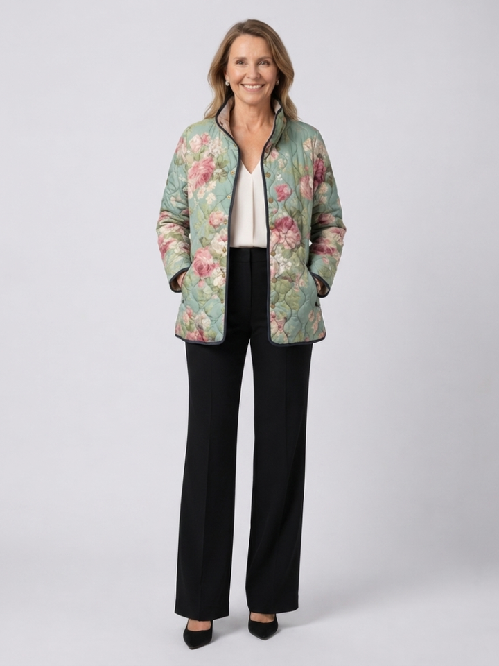 MAISON LUMIÈRE | Veste Matelassée Roses Anciennes Claire