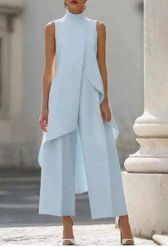 Catalina | Ensemble femme à col montant et pantalon palazzo