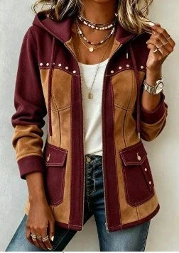 MAISON LUMIÈRE | Veste à capuche bimatière Véronique