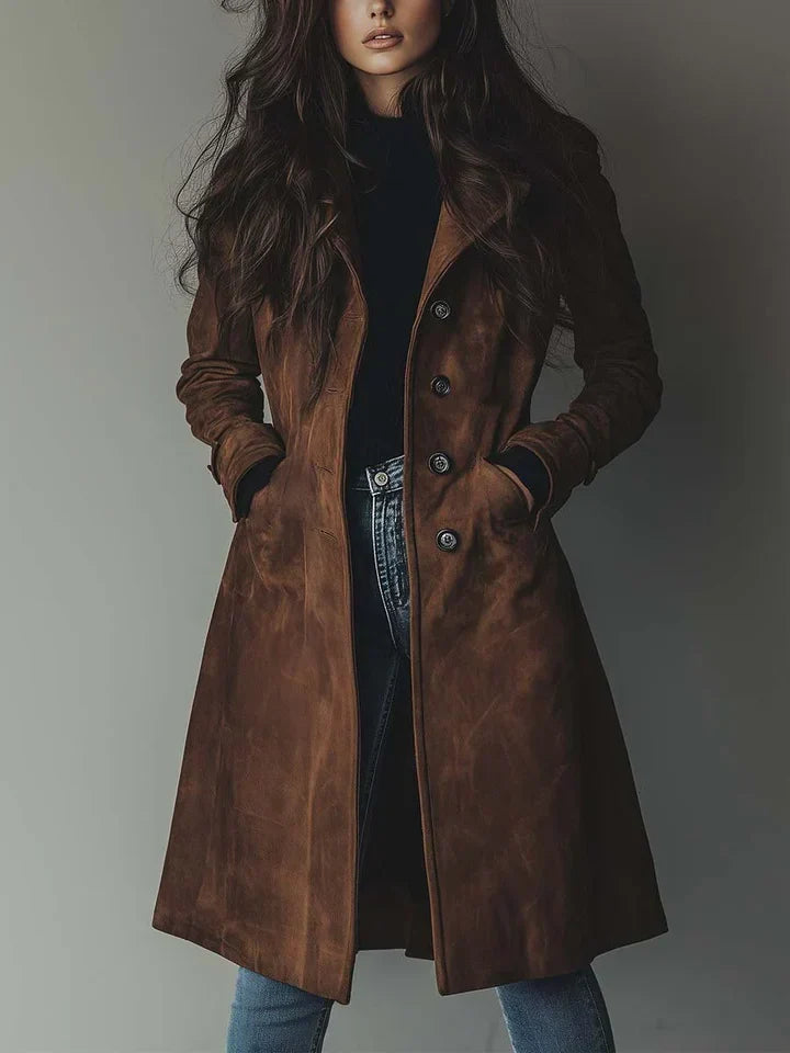 MAISON LUMIÈRE | MANTEAU ÉLÉGANT À TEXTURE SUÉDÉE