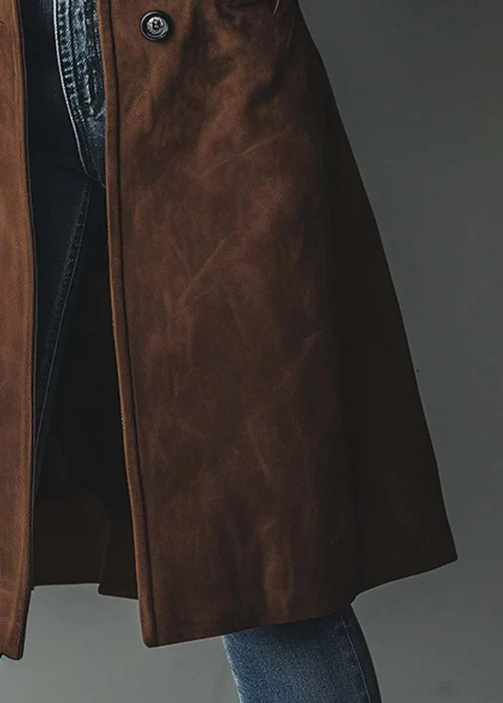 MAISON LUMIÈRE | MANTEAU ÉLÉGANT À TEXTURE SUÉDÉE