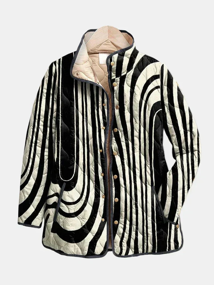 MAISON LUMIÈRE | Veste Matelassée Graphique Zébrée Sylvie