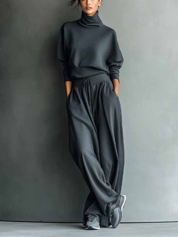 Carlotta - Ensemble en maille avec pantalon ample