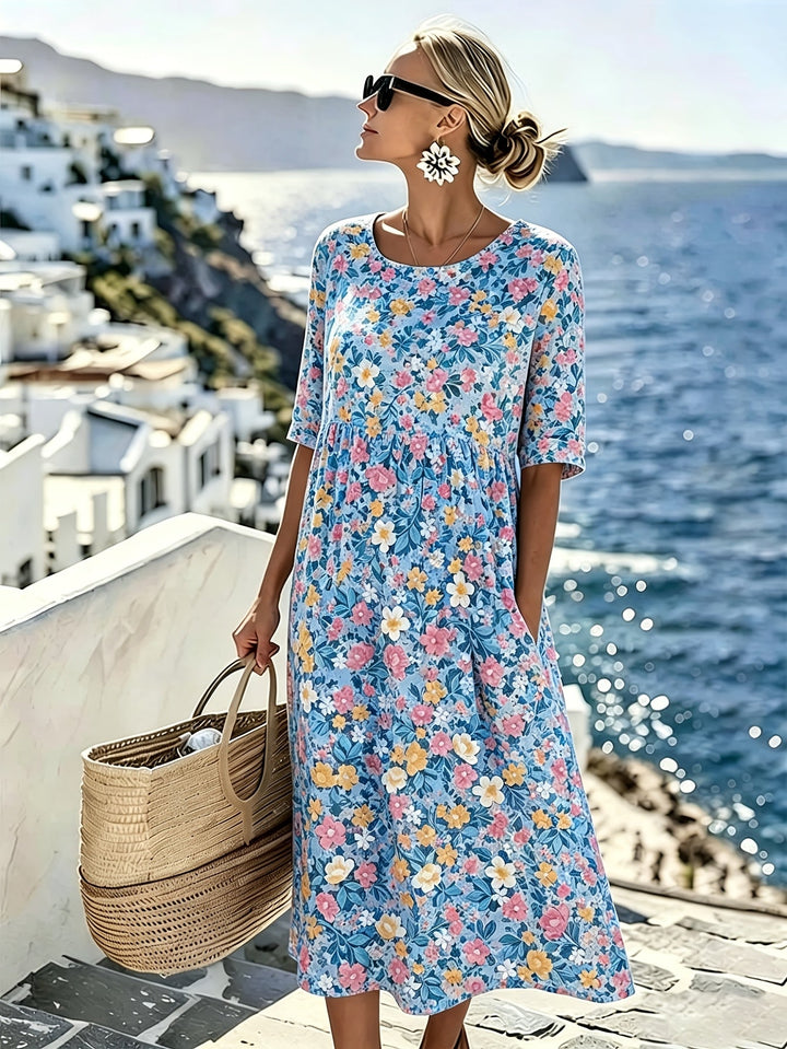 Charlotte™ - Robe midi d'été élégante à fleurs