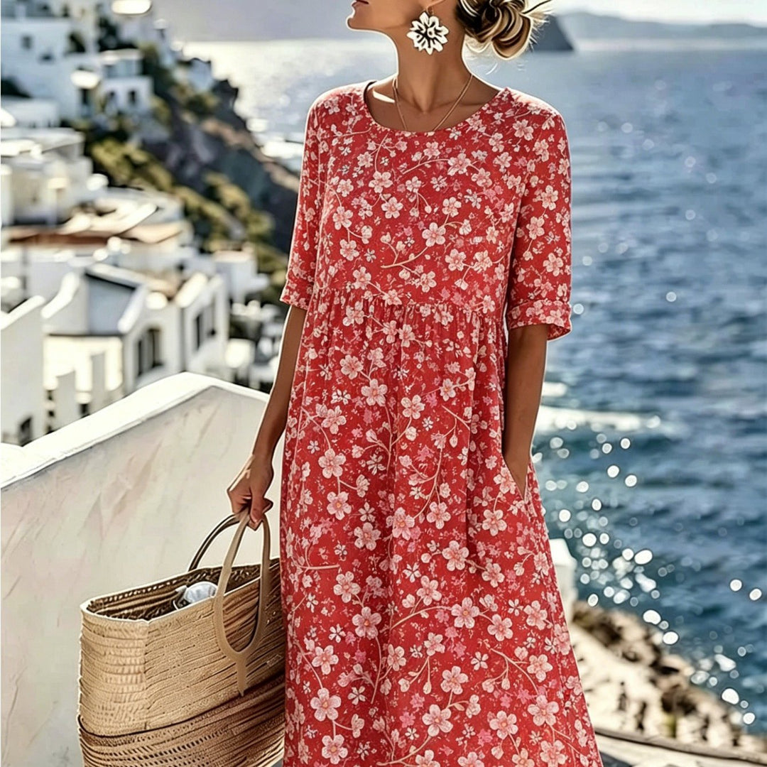 Charlotte™ - Robe midi d'été élégante à fleurs