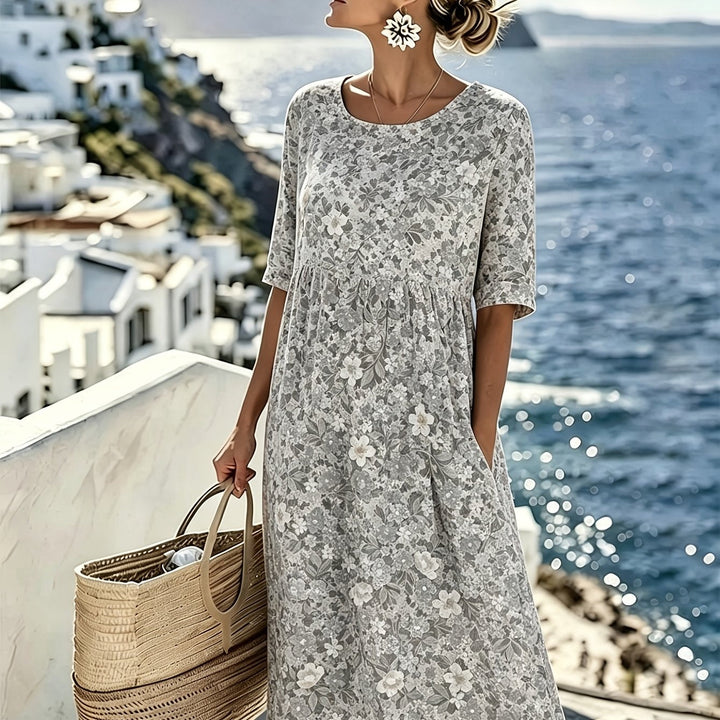 Lily™ - Robe midi d'été élégante à fleurs