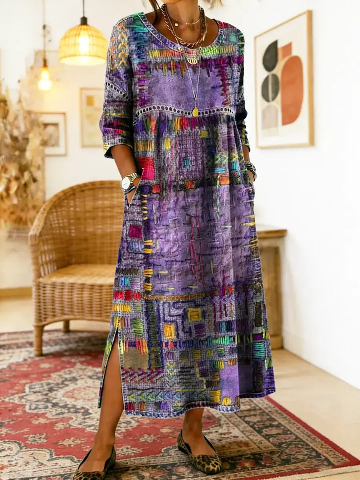 Eliana | Robe midi imprimée