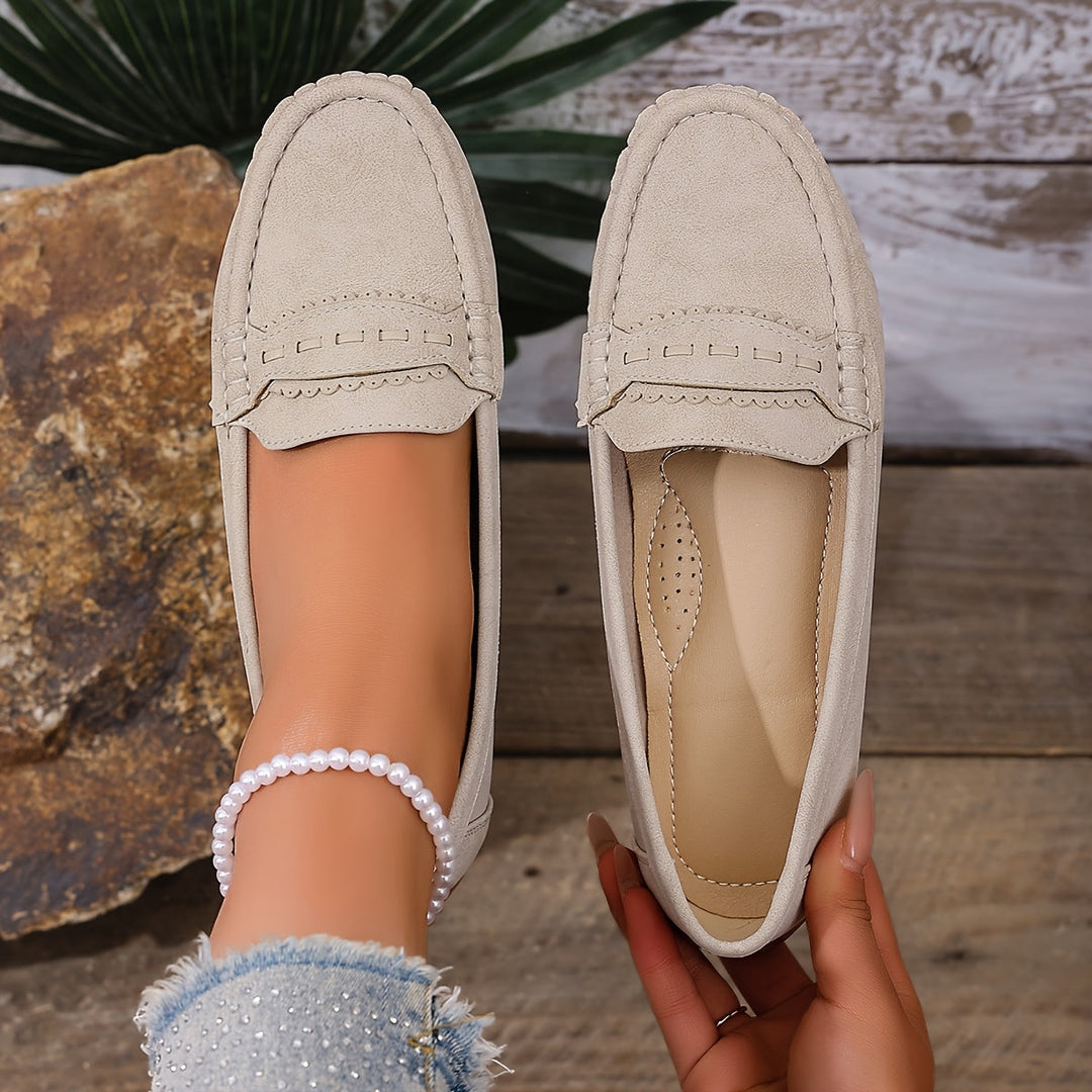 MAISON LUMIÈRE | Mocassins Effet Daim Festonnés Marie