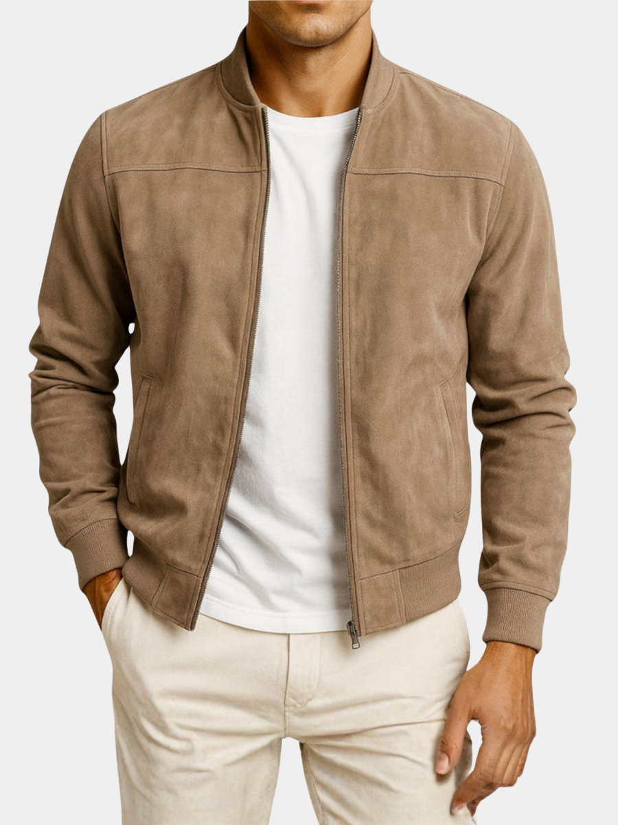 MAISON LUMIÈRE | VESTE BOMBER EN CUIR SUEDE HOMME