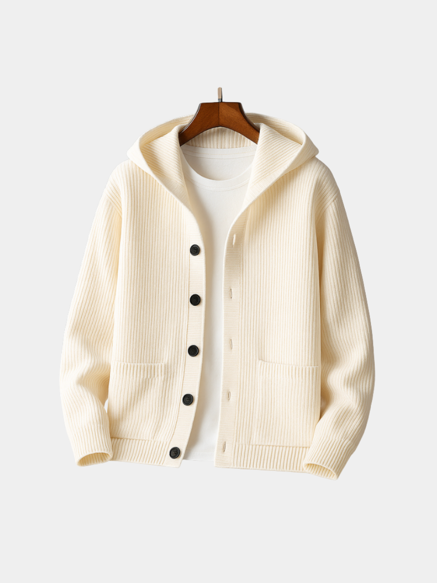 MAISON LUMIÈRE | CARDIGAN À CAPUCHE POUR HOMME