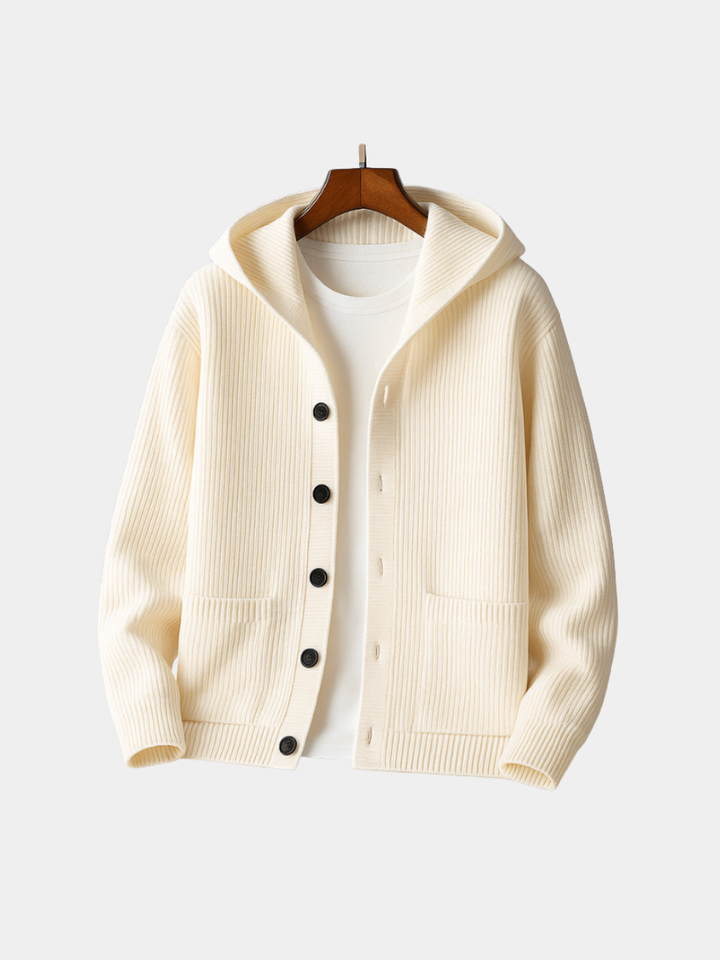 MAISON LUMIÈRE | CARDIGAN À CAPUCHE POUR HOMME