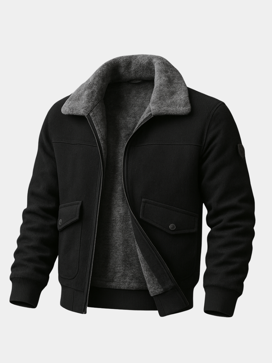MAISON LUMIÈRE | VESTE POUR HOMME AVEC FAUSSE FOURRURE