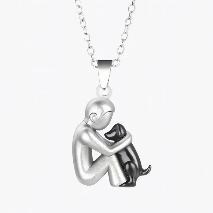 Pendentif Amitié éternelle – Symbole de l'amour entre une femme et un chien