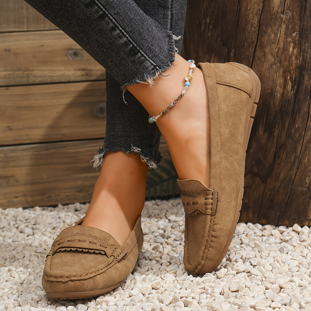 MAISON LUMIÈRE | Mocassins Effet Daim Festonnés Marie