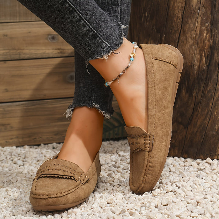 MAISON LUMIÈRE | Mocassins Effet Daim Festonnés Marie