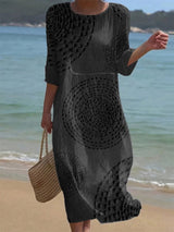 Robe décontractée pour femme brodée