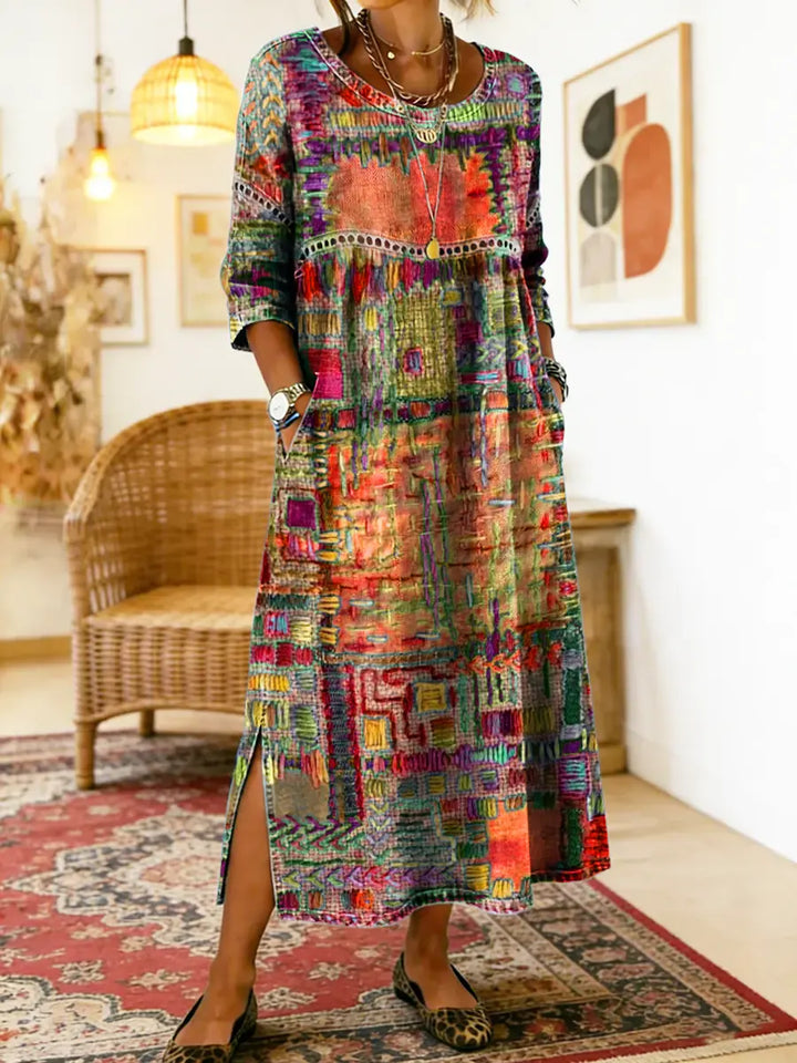 Eliana | Robe midi imprimée