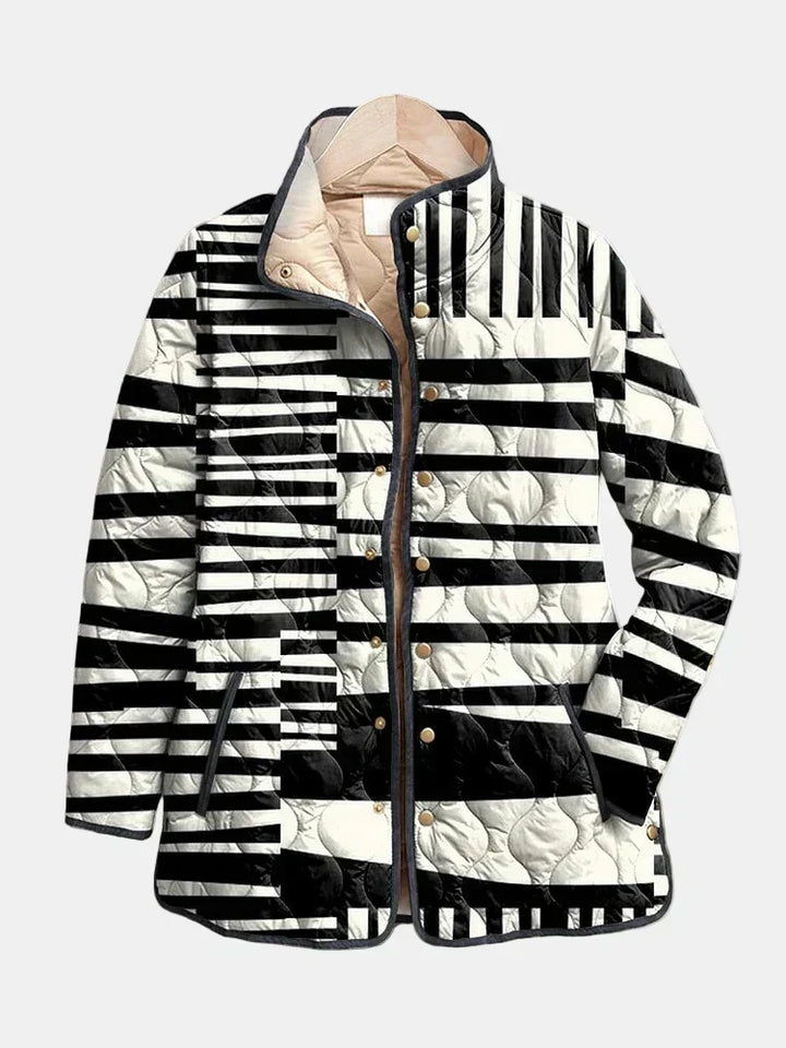 MAISON LUMIÈRE | Veste Matelassée Rayures Graphiques Véronique