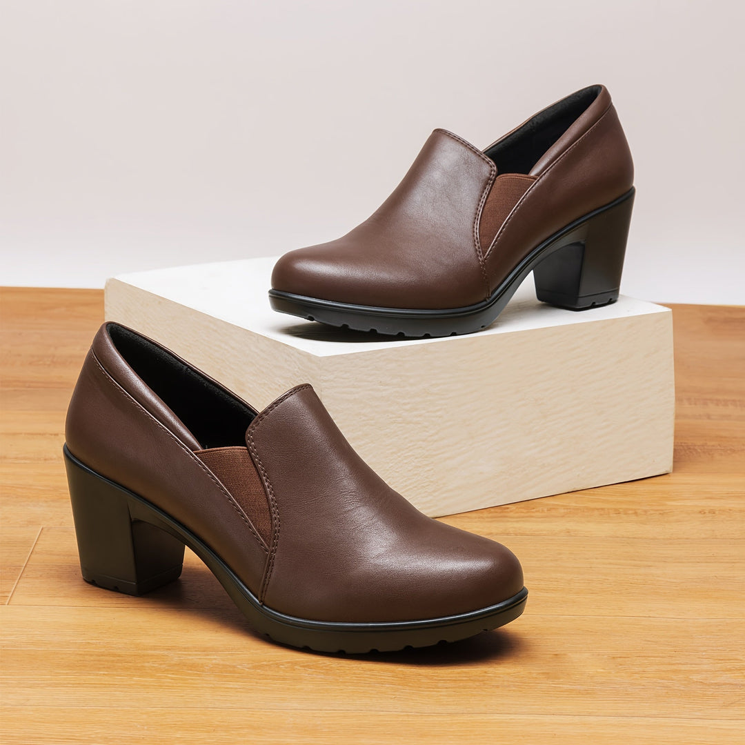 MAISON LUMIÈRE | Mocassins à Talon Bloc Confort Margot
