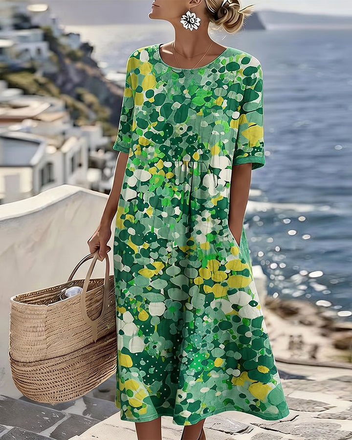 Elena™ - Robe midi d'été élégante à fleurs