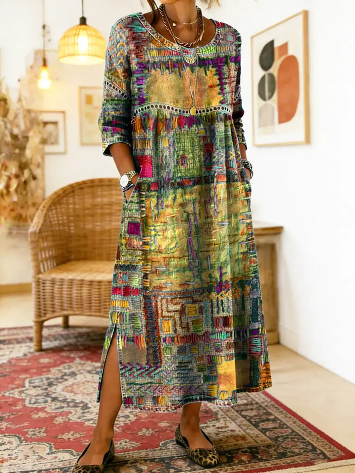 Eliana | Robe midi imprimée