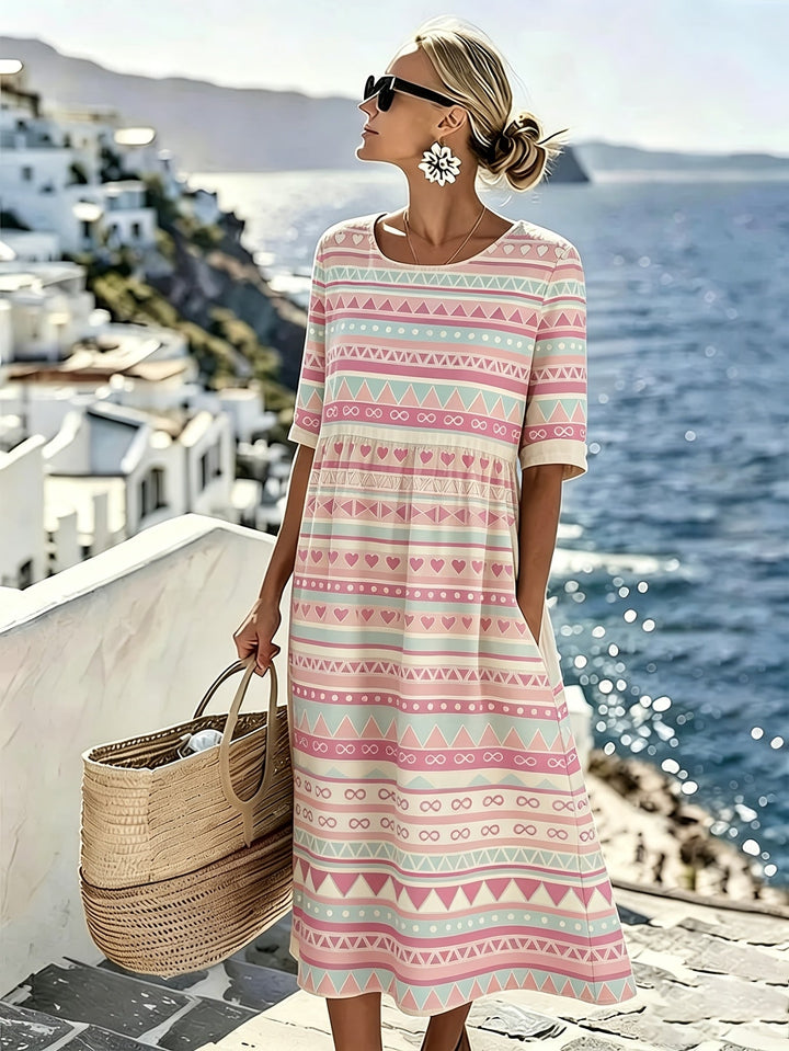 Elodie™ | Robe Midi Harmonie Pastel