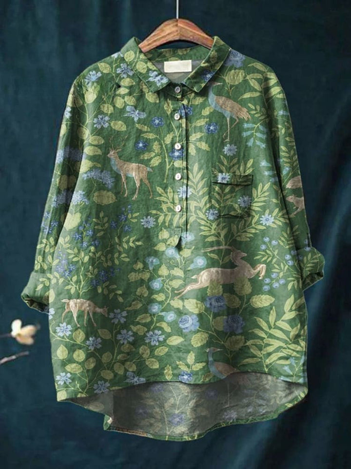 Olivia | Chemise Florale Forêt