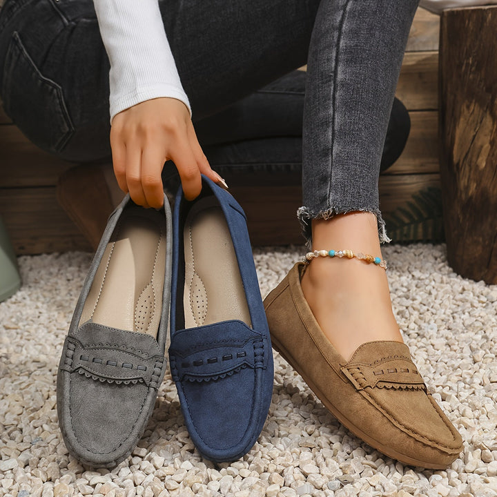 MAISON LUMIÈRE | Mocassins Effet Daim Festonnés Marie