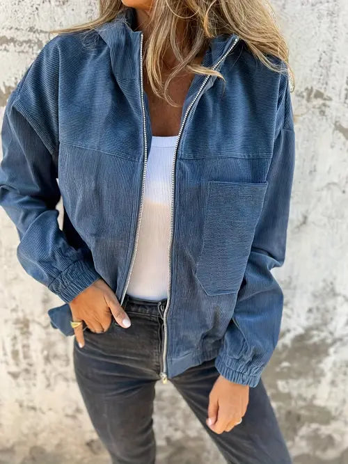 MAISON LUMIÈRE | Veste décontractée en velours côtelé pour femme