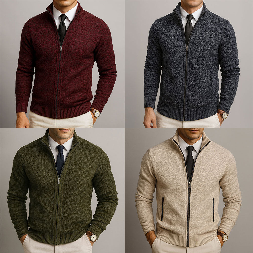 MAISON LUMIÈRE | Cardigan Zippé Col Montant Henri