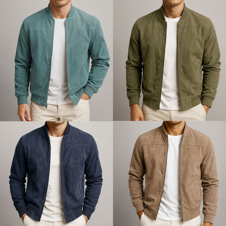 MAISON LUMIÈRE | Veste Bomber Effet Daim Antoine
