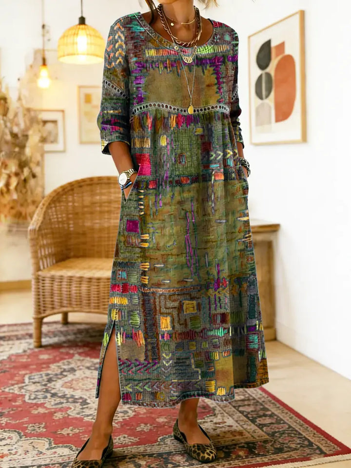 Eliana | Robe midi imprimée