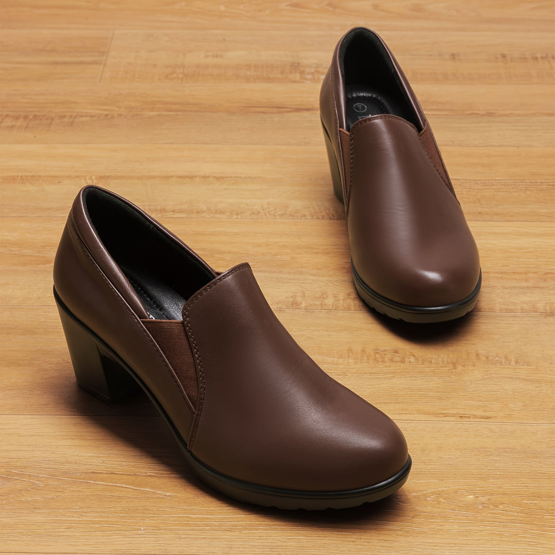 MAISON LUMIÈRE | Mocassins à Talon Bloc Confort Margot