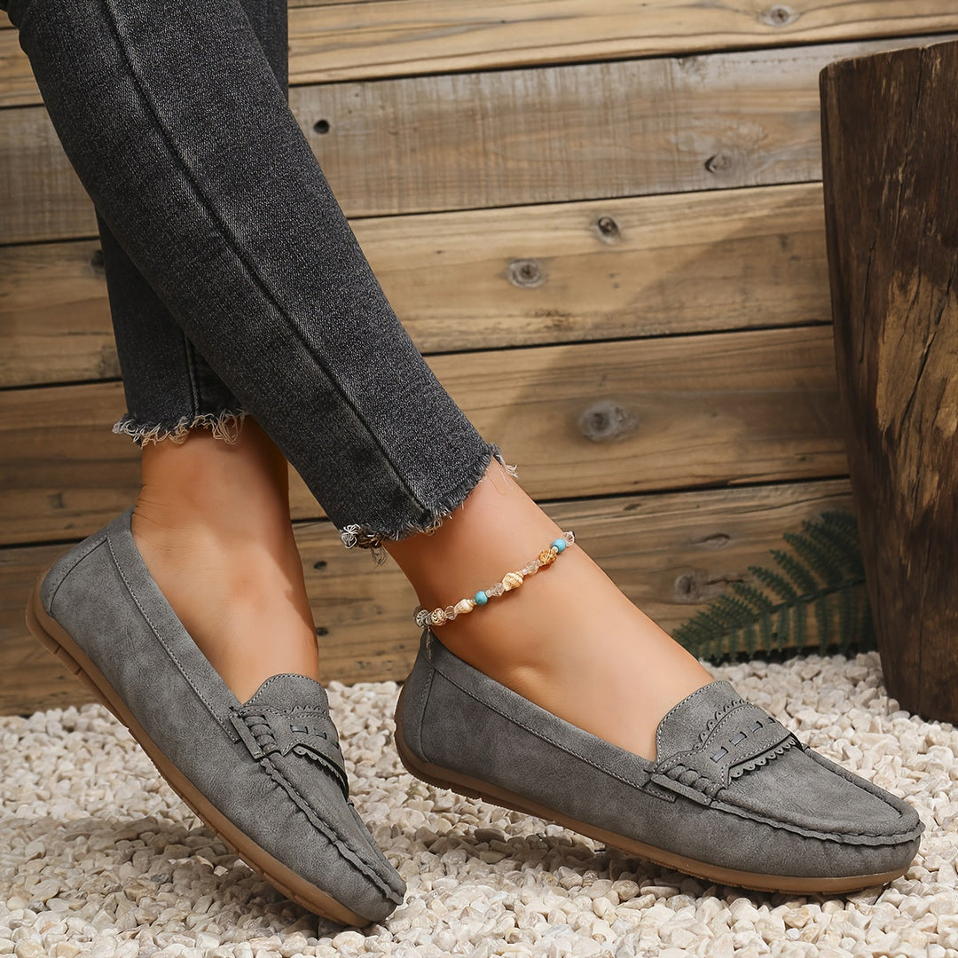 MAISON LUMIÈRE | Mocassins Effet Daim Festonnés Marie