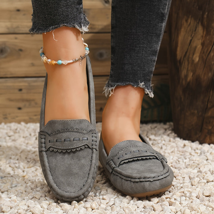 MAISON LUMIÈRE | Mocassins Effet Daim Festonnés Marie
