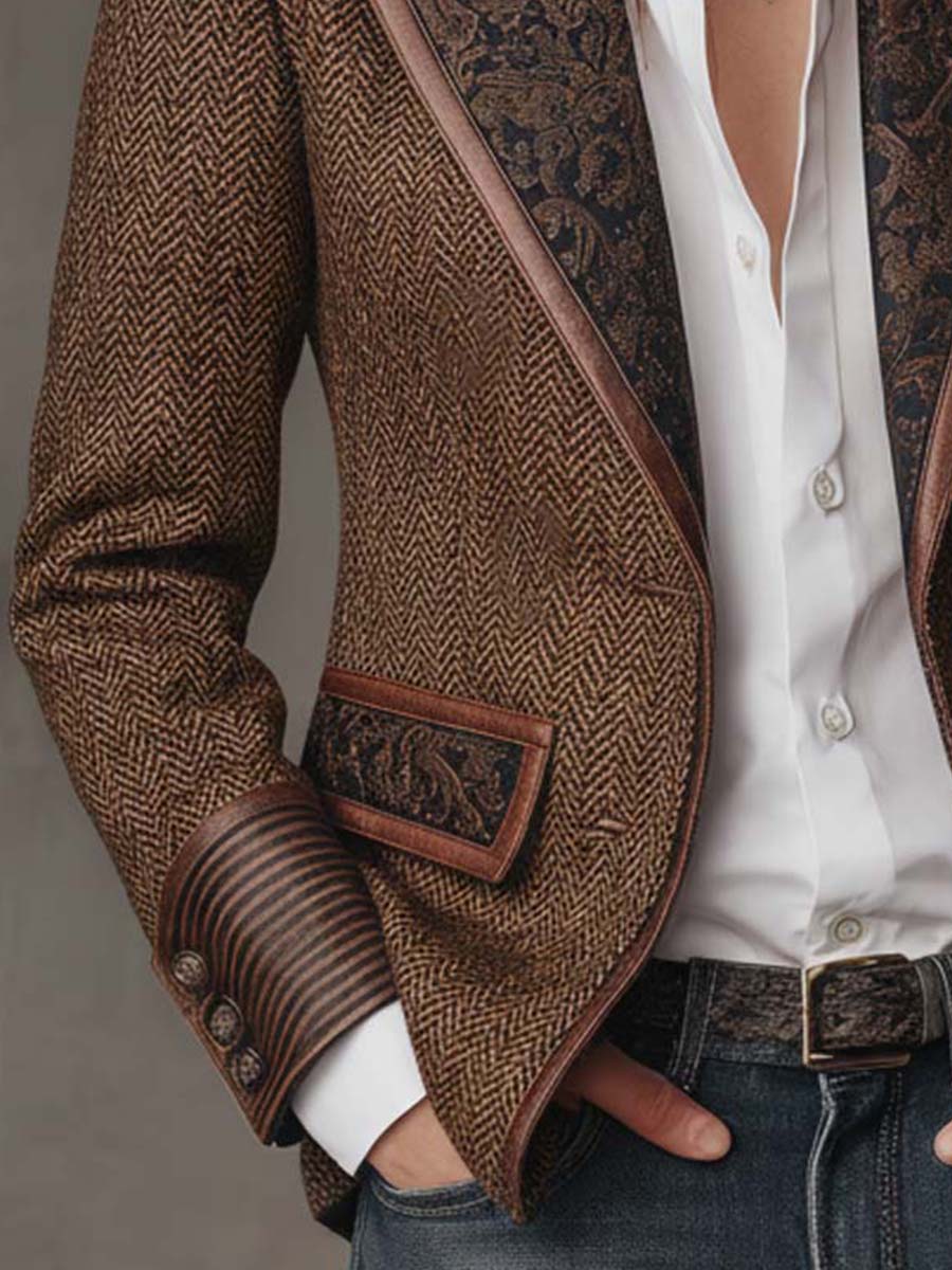 Theodora | Blazer en tissu à chevrons