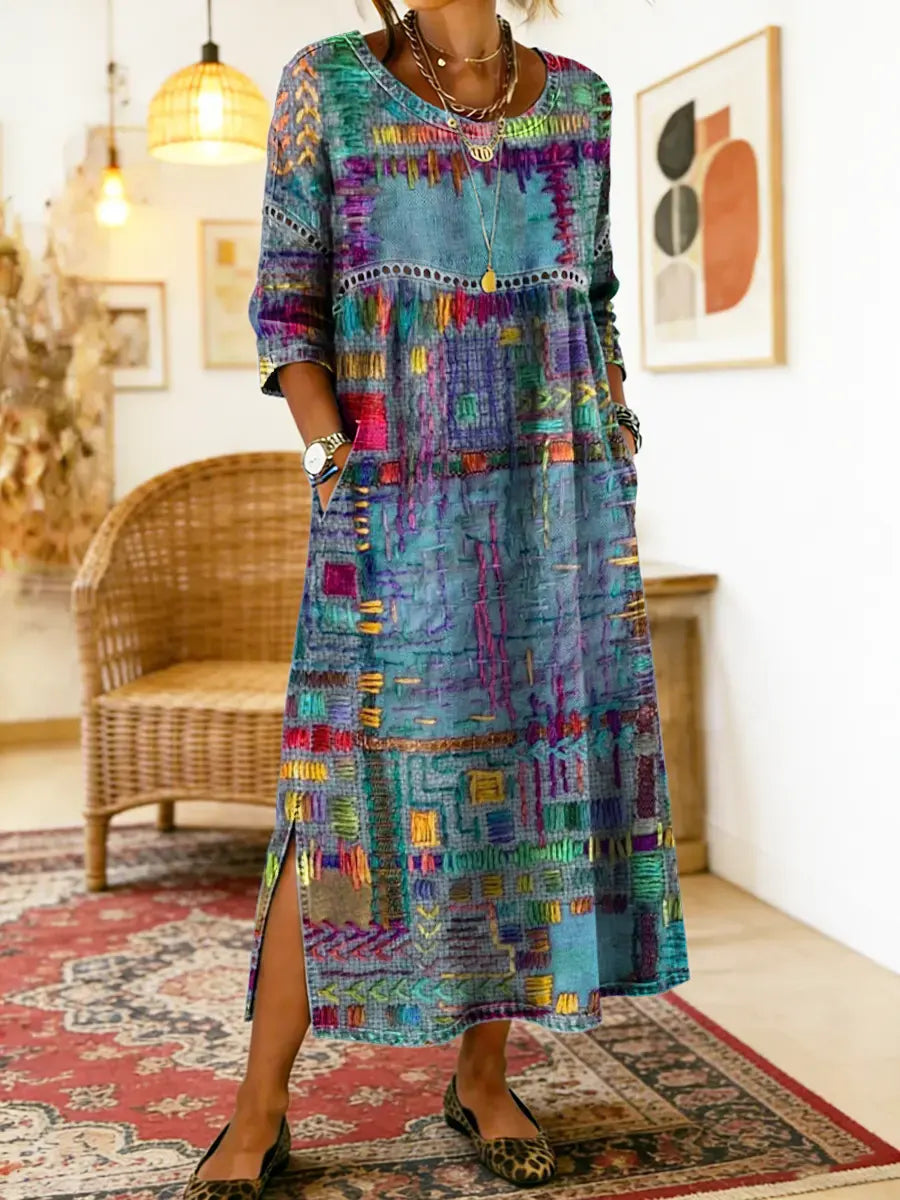 Eliana | Robe midi imprimée