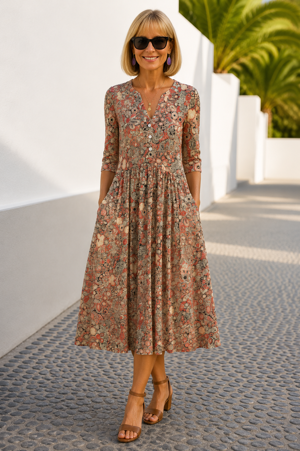 Constance | Robe à encolure en V