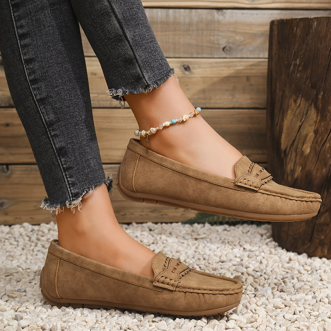 MAISON LUMIÈRE | Mocassins Effet Daim Festonnés Marie