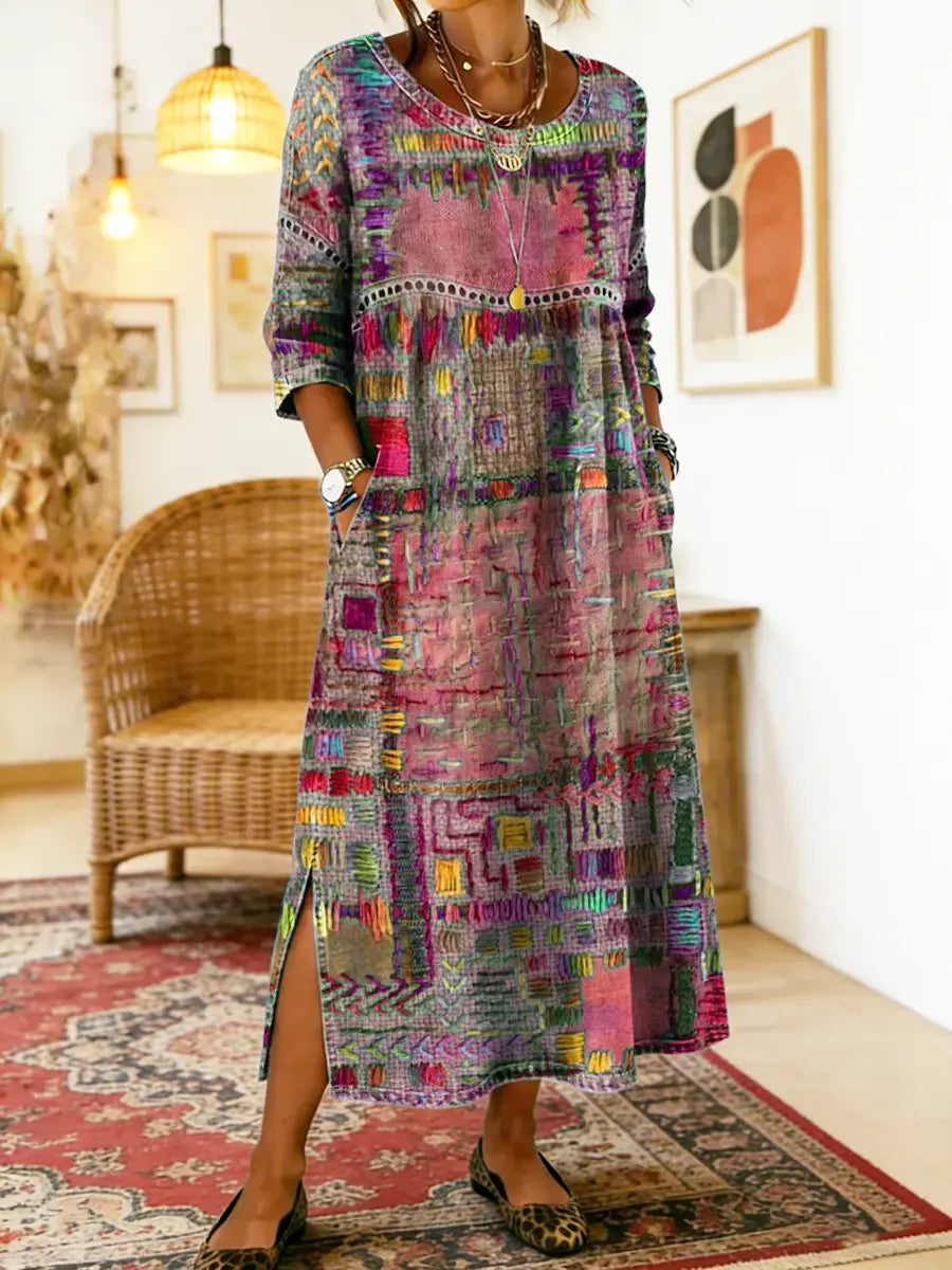 Eliana | Robe midi imprimée