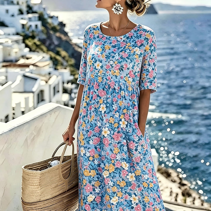 Charlotte™ - Robe midi d'été élégante à fleurs