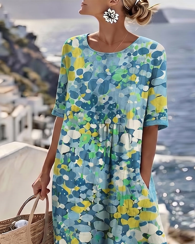 Elena™ - Robe midi d'été élégante à fleurs