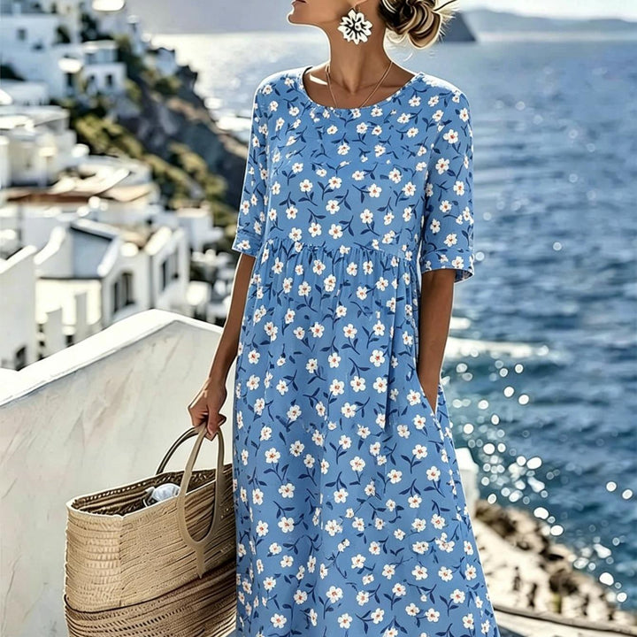 Lily™ - Robe midi d'été élégante à fleurs