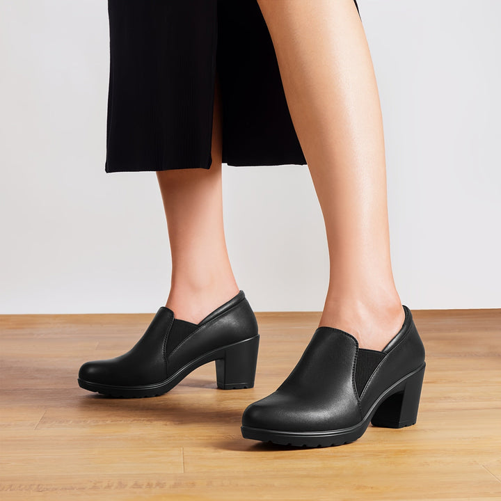 MAISON LUMIÈRE | Mocassins à Talon Bloc Confort Margot